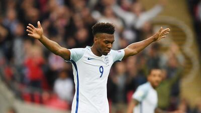 Daniel Sturridge of England celebrates after scoring. Laurence Griffiths / Getty Images