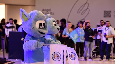 Mascots at the event. Khushnum Bhandari / The National