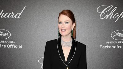 Julianne Moore, in Sonia Rykiel, attends a Chopard event during the 71st annual Cannes Film Festival at Chateau de la Croix des Gardes on May 11, 2018 in Cannes, France. Getty Images