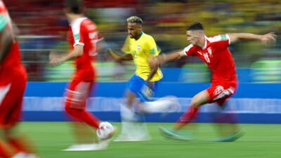 Neymar of Brazil in action against Serbia. Kai Pfaffenbach / Reuters