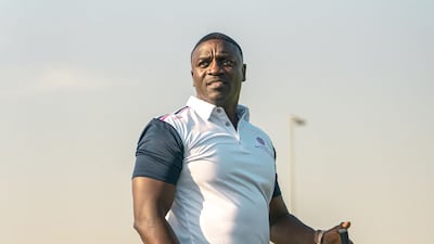 Akon tees off at the Steve Harvey Golf Classic in Yas Island, Abu Dhabi. Courtesy: Melt Middle East