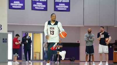 Bam Adebayo practises.