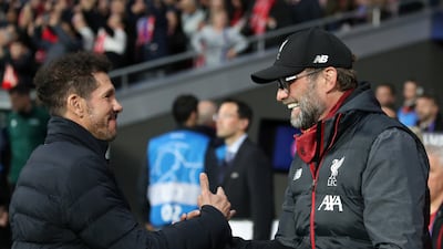 Diego Simeone has developed a great rivalry with Liverpool manager Jurgen Klopp. . PA