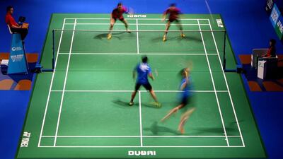 Mohammad Ahsan and Hendra Setiawan of Indonesia against Lee Yong Dae and Yoo Yeon Seong of Korea . AFP