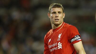 James Milner and Liverpool have started the season with two wins from two matches to position themselves around the Premier League table's early peak. Carl Recine / Action Images / Reuters / August 17, 2015