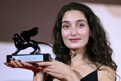 Lebanese-Moroccan filmmaker Shaden Safieddine Tazi won the prize for Best Short Film at the Venice festival. EPA