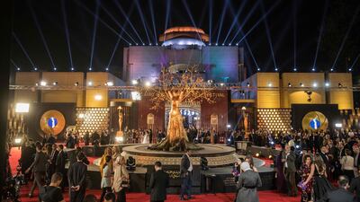 Guests arrive at the opening ceremony of the 41st edition of Cairo International Film Festival (CIFF). AFP