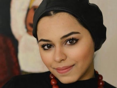 Malak Mattar, 21, from Gaza, uses painting as a therapeutic outlet. Courtesy Malak Mattar