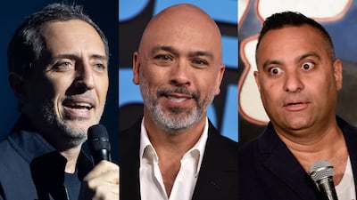 Comedy stalwarts Gad Elmaleh, Jo Koy and Russell Peters will entertain the crowds. AFP / Getty Images