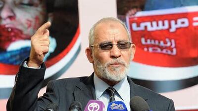 Egypt's public prosecutor has ordered the arrest of Muslim Brotherhood supreme guide Mohammed Badie. AFP Photo/Mahmud Khaled