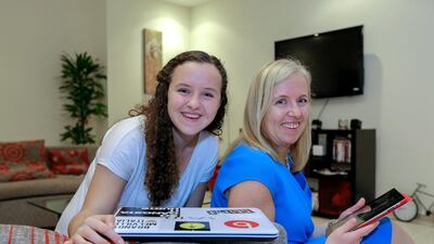 Clodagh, left, and her mum Downey Keegan. Victor Besa for The National
