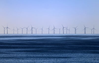 A wind farm off the coast of Brighton. EPA