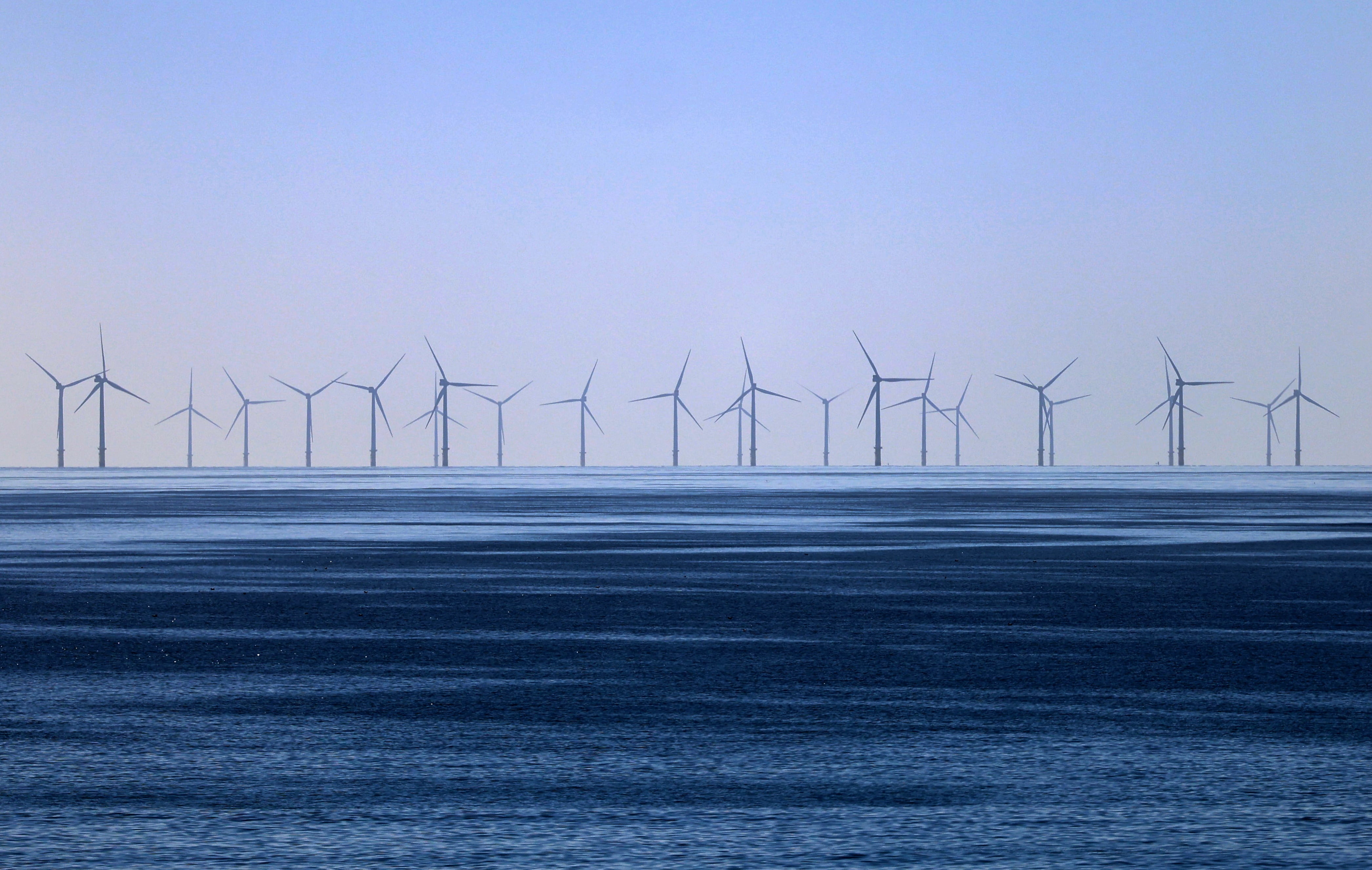 A wind farm off the coast of Brighton. EPA