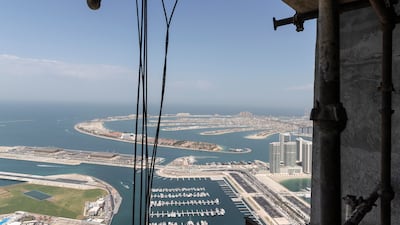 Work is continuing on the building, which gives stunning views of nearby areas
