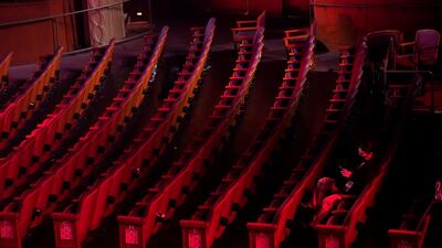 Empty audience seats at the Billboard Music Awards. AP