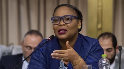 Nobel Peace Prize winner, Leymah Gbowee, at a conference about strengthening women's participation in peace processes, in Rome last year. Claudio Peri / EPA