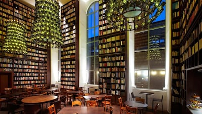 B2 Boutique Hotel’s library. Courtesy B2 Boutique Hotel & Spa Zurich