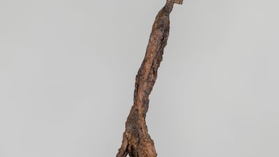 Alberto Giacometti Walking Man II 1960 Plaster 188.5 × 29.1 × 111.2 cm Fondation Giacometti, Paris courtesy of Picasso-Giacometti exhibition