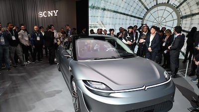 CES crowds check out the Sony creation. AFP