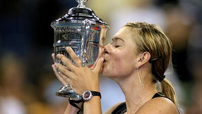 Maria Sharapova celebrates winning the US Open in 2006. Reuters