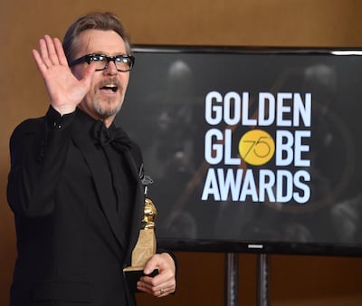 Oldman won his first Golden Globe for best actor. AFP