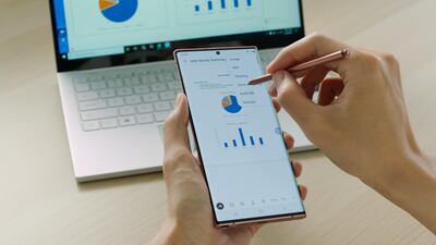 The Galaxy Note20 series lets users access and manage notes with auto-saving and syncing across smartphones, tablets and PCs. Courtesy Samsung