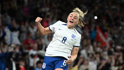 Georgia Stanway celebrates after scoring the only goal of the game in England's Women's World Cup group-stage win over Haiti at Brisbane Stadium on July 22, 2023. EPA