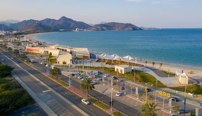Khorfakkan Beach on the east coast.