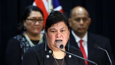 Newly appointed Foreign Minister Nanaia Mahuta speaks during a press conference at Parliament on 2 November, 2020 in Wellington, New Zealand. Getty Images