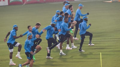 South African players at the Gaddafi Cricket Stadium in Lahore. AFP