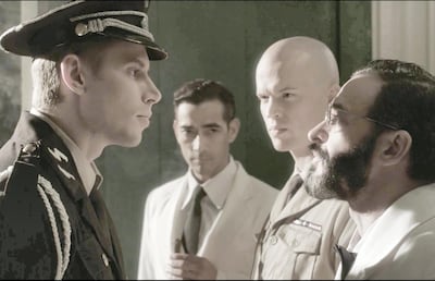 Raymond Bagatsing, Billy Ray Gallion, and David Bianco in 'Quezon's Game'. Courtesy Film Freeway