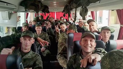 160 Russian prisoners were exchanged for 160 Ukraine prisoners as part of an exchange between the nations, mediated by the UAE. EPA