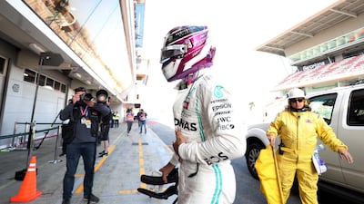 Mercedes' F1 world champion Lewis Hamilton during testing at the Circuit de Barcelona last month. Teams are due to start arriving in Melbourne this week ahead of the season-opening Australian Grand Prix on Mach 15. Reuters