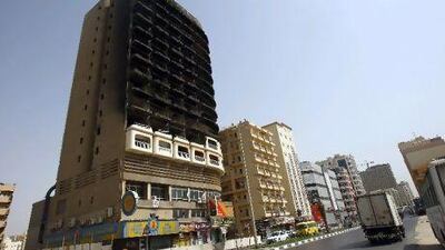 The viability of the fire-damaged Kuwait Tower is still being assessed.