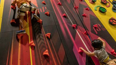 Visitors can also try wall climbing