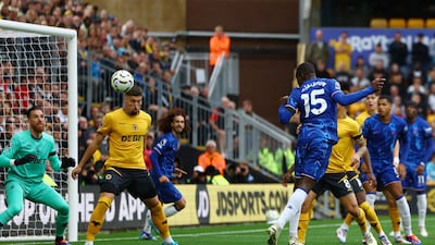Chelsea's Nicolas Jackson scores their first goal. Reuters