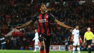 Bournemouth striker Callum Wilson celebrates a goal during a Championship win over Bolton in April. Charlie Crowhurst / Getty Images / April 27, 2015