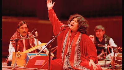 Parveen performs at Royal Festival Hall, London, in 2001. Photo: Getty Images