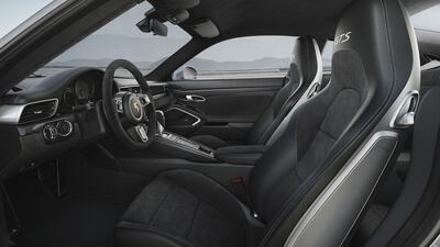 The Porsche 911 GTS coupé interior. Courtesy Porsche