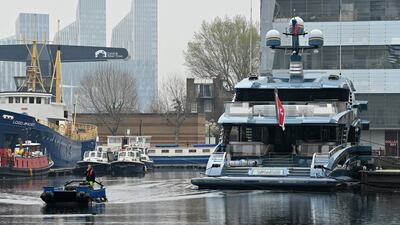 Britain on Tuesday detained a Russian-owned, $50-million superyacht boasting a fresh-water swimming pool, in what it called a "warning" to Moscow of the consequences for invading Ukraine. AFP