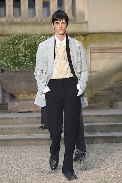 Tattered bohemia at Dior. Getty Images