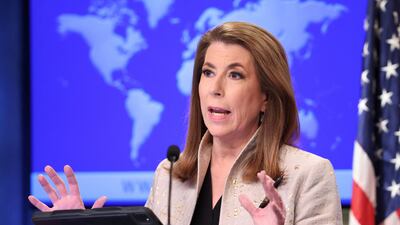 State Department spokeswoman Tammy Bruce on Thursday. Reuters