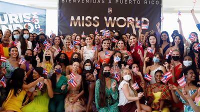 Miss World 2021 contestants arrive at their hotel in Rio Grande, Puerto Rico. A total of 98 participants competed for the crown. All photos: EPA