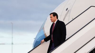 US Secretary of State Marco Rubio arrives in Munich, which will host dozens of leaders and government officials at the security talks. AFP