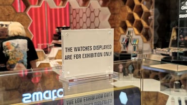 The Royal Pop is on display at the Swatch store in Mall of the Emirates, but you can't have one yet. Sarah Maisey / The National