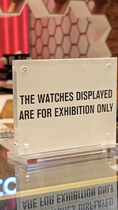 The Royal Pop is on display at the Swatch store in Mall of the Emirates, but you can't have one yet. Sarah Maisey / The National