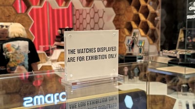The Royal Pop is on display at the Swatch store in Mall of the Emirates, but you can't have one yet. Sarah Maisey / The National