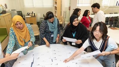 Collecting GCSE results at Gems Founders School - Al Mizhar. Antonie Robertson / The National