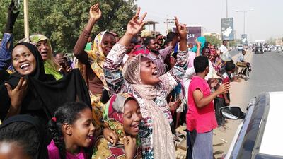 A massive crowd of jubilant Sudanese people thronged squares and streets of central Khartoum ahead of an "important announcement" by the army. AFP
