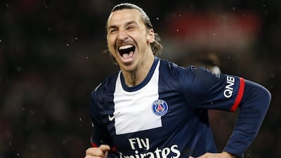 4th: Paris St Germain, €480.8m. Pictured, Zlatan Ibrahimovic of PSG celebrates after scoring against Bordeaux during a French Ligue 1 match at the Parc des Princes Stadium in Paris. EPA